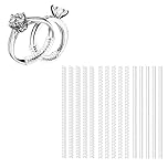 Anpro 15 Pack Ring Adjuster For Loose Rings - with 3 Sizes Clear Ring Sizer Adjuster For Loose Rings,Spiral Silicone Tightener Set