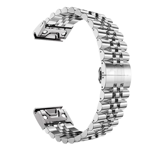 [ȓX] 26mmX`[Xgbv 7Pro Fenix 8 7 6X 7 5 6 Pro 5X 3HRxg voh 22mm^uXbgANZT[ɓK(Silver,For Garmin 22mm)