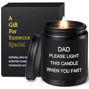 Dad Gifts from Daughter, Son – Father’s Day Gifts, Birthday Gift for Dad, Funny Dad’s Fart Candle, Presents for Daddy on His Birthday Christmas Fathers Day, 200g Soy Wax Scented Candle