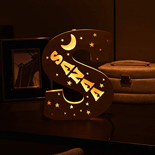 Name-Specific Wooden lamp Personalized Wood Letter Wall Light & Custom Sign Letters Wooden for Kids Room Wooden Children… - Image 6