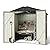 Greesum Outdoor Storage Shed 6 x 4 ft. Utility Tool Shed Metal Storage Garden Shed with Door & Lock for Patio Storage, Brown