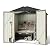 Greesum Outdoor Storage Shed 6 x 4 ft. Utility Tool Shed Metal Storage Garden Shed with Door & Lock for Patio Storage, Brown