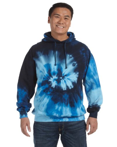 Tie-Dye Adult 8.5 oz. Tie-Dyed Pullover Hood 3XL BLUE OCEAN