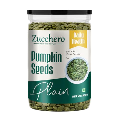 Image of Zucchero Pumpkin Seeds (400g) -Raw AAA Grade Seeds for eating |30 g Protein | Brain Booster| Super Food | Healthy Snack | Immunity Booster | Real Food | Lab Tested
