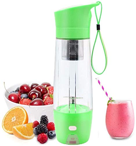 ASDASD Mini licuadora portátil Licuadora Personal Mini Mezclador Copa exprimidor Máquina mezcladora de Frutas 430 ml con Recarga USB Desmontable Oficina/Deportes/Viaje-re