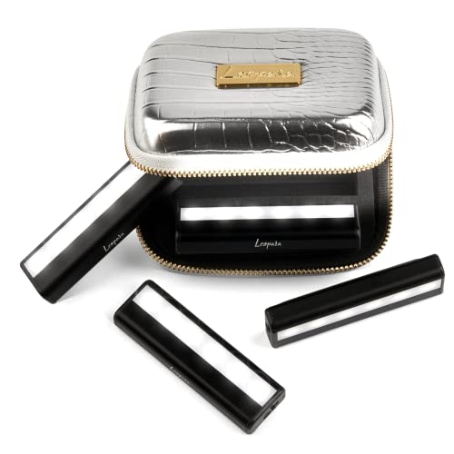 LEOPARA Makeup Lighting System, Portable LED Vanity Lights (Set of 4)  Bright Lighting for Any Mirror 