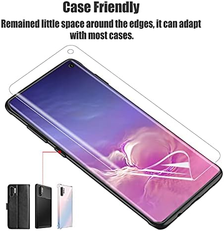 Alinsea Compatible for Samsung Galaxy S10 Screen Protector [3-Pack] [Support Fingerprint Sensor] [Case Friendly] [Bubble-Free] [Dry Applied] [NOT GLASS]