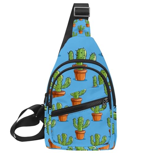 Sac à dos à bandoulière cactus taille unique multicolore pour homme et femme