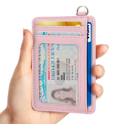 Image of Slim Minimalist Front Pocket Wallet, RFID Blocking Credit Card Holder Wallet with Detachable D-Shackle for Men Women