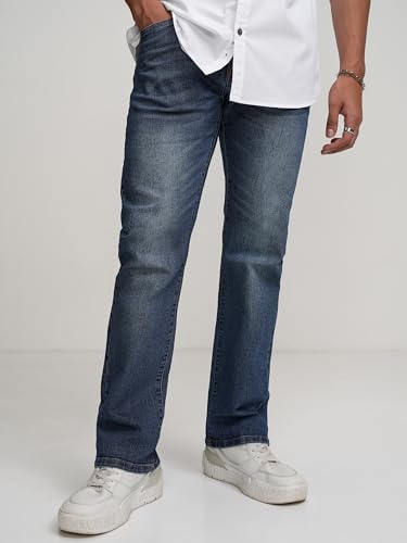 Image of Highlander Men's Straight Fit Jeans | Mid Rise | Stretchable Fabric | Designed for Comfort & Ease of Movement| Jeans for Man Pants