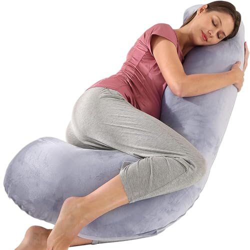 NooyaStyle 抱き枕 【寝姿勢をサポート】 だきまくら  洗える 男性用 クッション 【2つのカバー付き・ふわふわフリース素材】 body pillow 大きいサイズ   睡眠グッズ 秋冬にぴったり 約130x70cm (ダークグレー2)