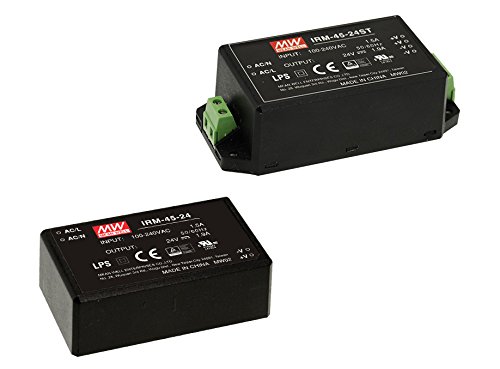 MEAN WELL IRM-45-12ST Single Output AC/DC Encapsulated Power Supply, Screw Terminal Style, 12 Volt, 3.8 Amp, 45 Watt