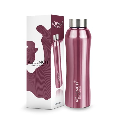 Image of Stainless Steel Water Bottle 1 Litre Bottles for Kids Girls Boys School Adults Office Gym(Pink Colour, Steel Cap, Set of 1, 1000 Ml)
