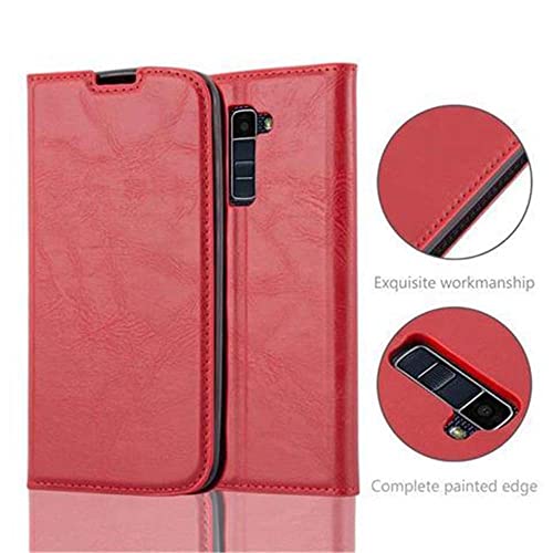 Cadorabo Custodia Libro per LG K10 2016 in ROSSO