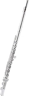Silver-plated Flute 16-hole Open-hole Closed-hole E Key Split C-tune Flute Beginners Playing Students flute instrument