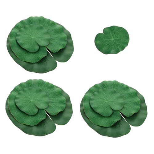 HOODANCOS 10 pièces Nénuphar Flottantes Réalistes pour Bassin Décoration Extérieure Étang Résistante Aux Intempéries Accessoires pour Aquarium et Jardin Paisible