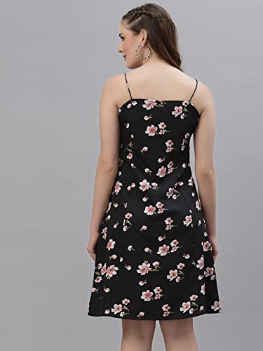 Image of OOMPH! Women A-Line Floral Mini Dress Western, Off Shoulder, Slip On