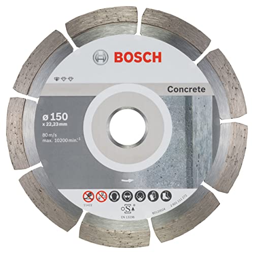 Bosch Professional 10 sztuk diamentowa tarcza tnąca (do betonu, Ø: 150 mm, średnica otworu: 22,23 mm, akcesoria do szlifierek kątowych)