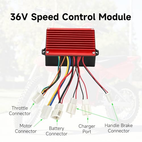 Image of MX500 Controller and Throttle Compatible with Razor MX650 SX500 McGrath Dirt Rocket Bike, 36V Control Module for RSF650 Electric Dirt Bike Motocross EcoSmart Scooter Parts Twist Throttle Grips