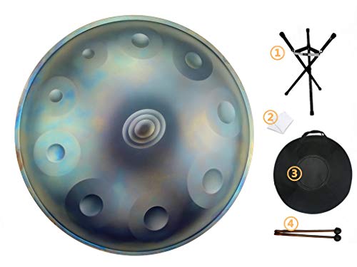 Discount 80% AS TEMAN HANDPAN, Handpan drum instrument in D Minor 10 Notes 22 inches Steel Hand Drum with Soft Hand Pan Bag, 2 handpan mallet,Handpan Stand,dust-free cloth, Starry blue Best AS TEMAN HANDPAN, Handpan drum instrument in D Minor 10 Notes 22 inches Steel Hand Drum with Soft Hand Pan Bag, 2 handpan mallet,Handpan Stand,dust-free cloth, Starry blue