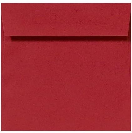 LUXPaper Square Invitation Envelopes | Peel & Press | 6 1/4" x 6 1/4" | Ruby Red | 80lb. Text | 250 Qty