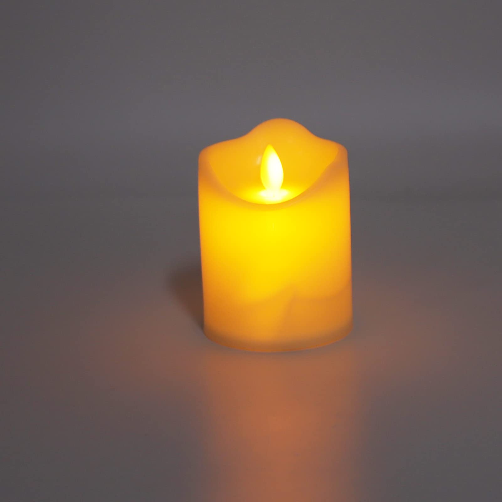 Lampe à Bougie Pivotante à LED, Lumière Chaude Sans Fumée En