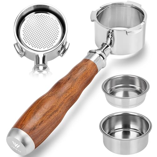 51mm Bottomless Portafilter 3 Ears with 2 Filter Baskets(Single+Double Shots)