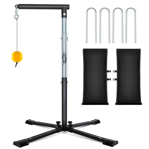 PLAYAPUT Baseball Softball Batting Tee with Tethered Ball, Auto Reset Baseball Swing Trainner, Softball Hitting Trainner, Height Adjustable 20-45 inches Hitting Tee Improve Swing Power,Accuracy