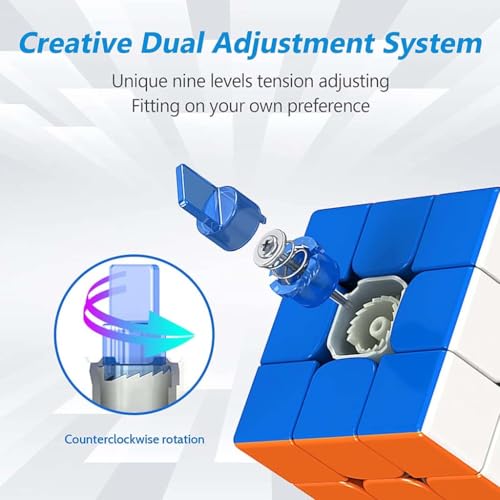 Image of Concept Kart MoYu RS3M 2020 3x3 Magnetic Speed Cube Stickerless - Flagship Cube with Factory Magnets, Dual Adjustment System, Anti-Pop Technology, Smooth Turning for Beginners and Speedcubers