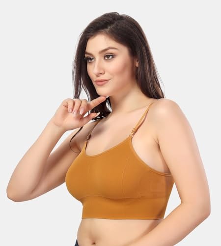 Image of Fabme Women's Nylon Blend Wire Free Casual Full-Coverage Molded Bra
