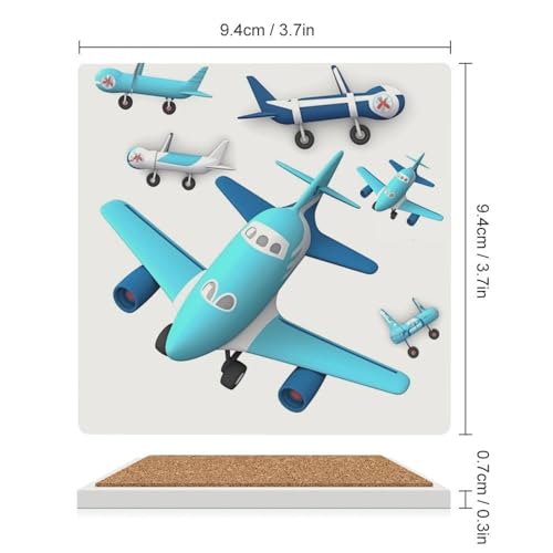 Dessous de verre avion lavables pour protéger la table à manger