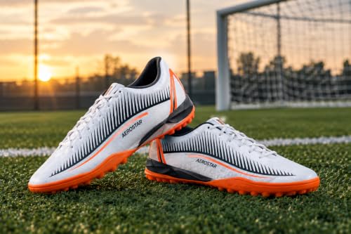 Image of Aerostar Mens Futsal /TURF Football Shoes Elite Performance Futsal Shoes With Enhanced Grip Sole, Lightweight Design, And Dynamic Flex Control For Supreme Court Agility And Precision Footwork for Men /Boys /Women & Girls