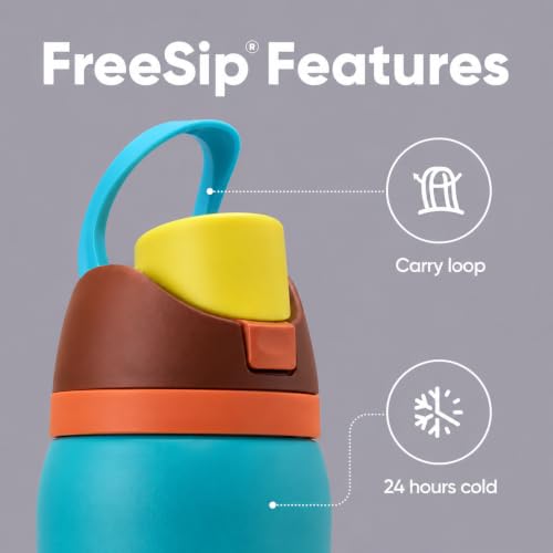 Image of HomeCloud 1200ML Stainless Steel Water Bottle - Double-Wall Vacuum Insulated, Leakproof Straw Lid, BPA-Free Reusable Travel Flask with Two-Way Spout for Gym, Office & Outdoor Use (S Green Brown)