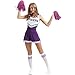 JELEUON Women Sexy Cheerleader Uniform School Musical Dance Dress Match Pom poms Socks Halloween Costume Fancy Dress Outfits
