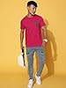 Veirdo Men's Red and White Cotton Round Neck Half Sleeve Printed T-Shirt, Red, XL #5