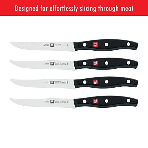 Zwilling Twin Signature Steak Knife Set Of Four, Razor-Sharp, Made In Company-Owned German Factory With Special Formula Steel Perfected For Almost 300 Years, Dishwasher Safe #TOP1