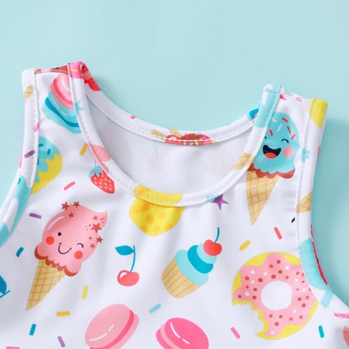 Image of Baby Swimsuit Girl Two Piece Bathing Suit Toddler Girls Summer Beach Ruffle Tankini Swimwear 1-7Y