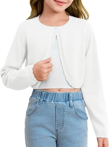 Girls Long Sleeve Bolero Cardigan Sweater Tops