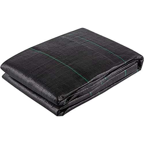 VEVOR Weed Fabric Barrier Heavy Duty, 12.5x50ft 3.5oz Weed Blocker, Woven Landscape, Garden Weed Barrier, Weed Control Fabric Ground Cover, Geotextile, Gardening Mat, Black by VEVOR - Image 9