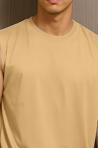 Image of JUGULAR Tank Tops Sleeveless T-Shirt for Men Gym Wear Vest Printed Stylish Round Neck Running for Sports Workout Fitness & Casual or Beach Wear