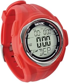 SEAC Unisex's Partner, Wrist-Mount Freediving Computer, Red, Standard