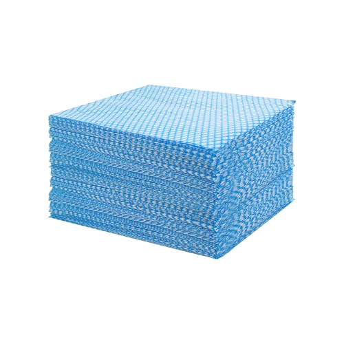 GUOYUANGLO GUYUANGLO Disposable Dish Cloths Heavy Duty Disposable Cleaning Towels and Dish Cloths Dish Rags for Kitchen 13.78 x 15.75 inches- 50 Counts/Pack Blue