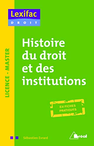 Télécharger Histoire du droit et des institutions PDF Ebook En Ligne