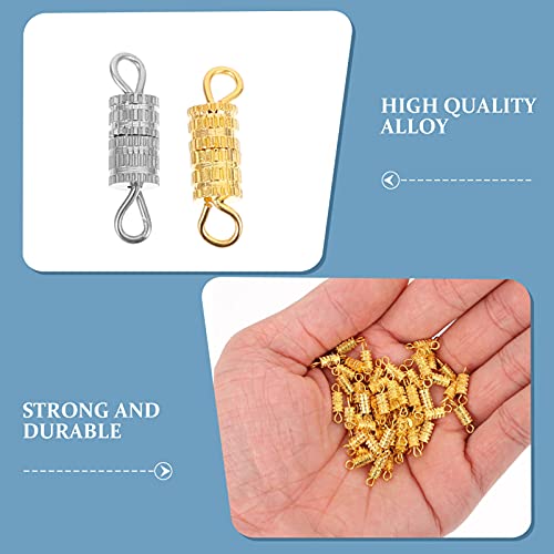 WINOMO 120 stks Vat Schroef Sluiting Sieraden Sluitingen Connector End Tip voor Armband Ketting Maken Accessoires - Image 8