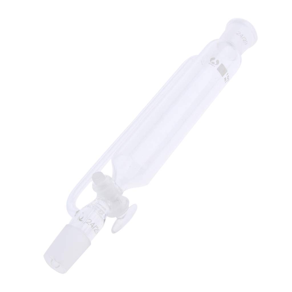 Tropftrichter aus Glas mit Druckausgleichsrohr und Absperrhahn, transparent, 100 ml