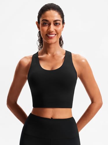 Sports Bras for Women Criss-Cross Back Padded Workout Tank Tops Medium Support Crop Tops for Women2