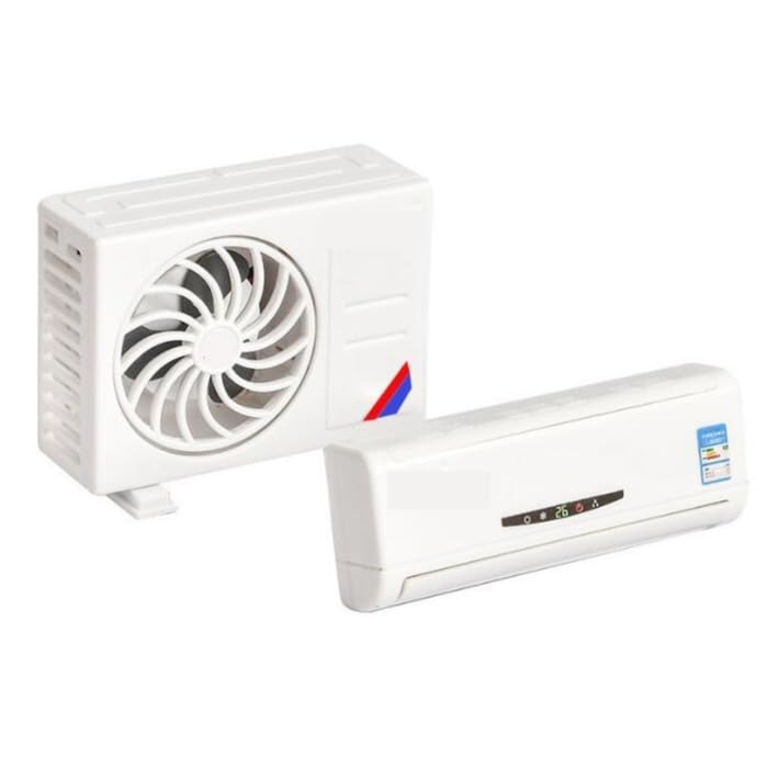Spiaty Solar Powered Car Air Freshener, Mini AC Design Stylish Dashboard Air Freshener-image-36