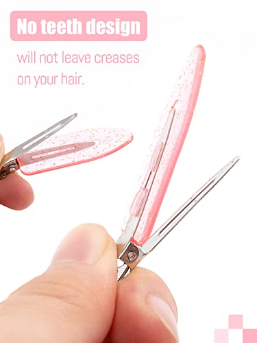 20 Pieces Bling No Bend Hair Clips- Shiny No Crease Hair Clips Styling Curl Pin Clips Glitter No Dent Barrette For Hairstyle Bangs Waves Makeup Application Hairdressing Salon Woman Girl（Glitter） #TOP3