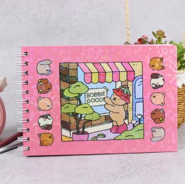 Caderno de Colorir Infantil com Espiral, Capa Rosa, Desenhos ROSA