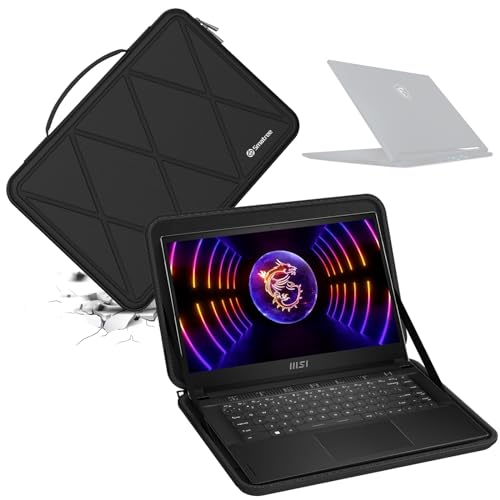 Image of Smatree Hard EVA Protective Sleeve Case for 14 inch MSI Stealth 14 Studio A13VF/A13VE, for MSI Stealth 14 AI StudioA1V, for Prestige 14 AI Evo C1M, for Prestige 14AI Studio C1V/C1U Bag (X8261)